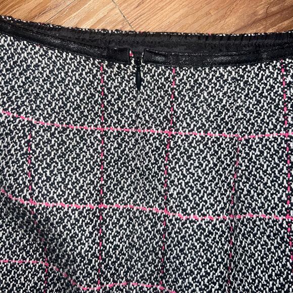Vintage Talbots Gray Pink Plaid Pencil Skirt Classic Check Print Casual Size 4 - Picture 4 of 12